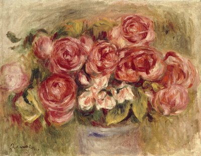 Still Life of Roses in a Vase by Pierre Auguste Renoir